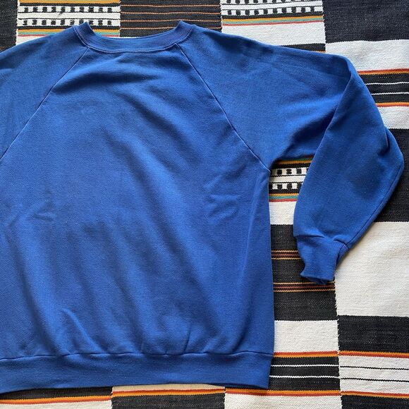 Vintage Sportswear Blue Crewneck Pullover Sweater. 50/50 Polycotton. Size Medium - Picture 5 of 13